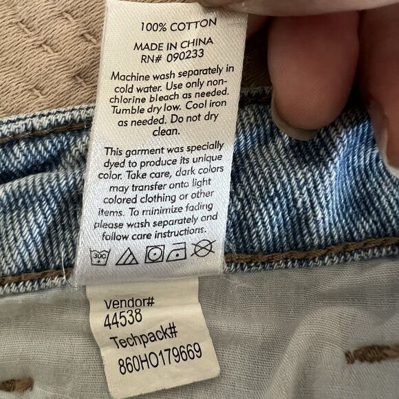 Pacsun Mom Jeans Women Sz 29 Blue Denim High Rise Cotton Zip Fly Cowgirl Western - Picture 9 of 14